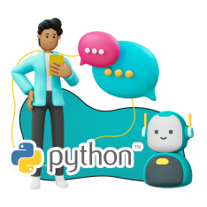 Умный чат-бот на Python - КИБЕРшкола программирования для детей, компьютерные курсы для школьников, начинающих и подростков - KIBERone г. Владикавказ