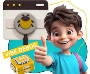 Тестирование & Vibe Debug. Охотники за багами - КИБЕРшкола программирования для детей, компьютерные курсы для школьников, начинающих и подростков - KIBERone г. Владикавказ